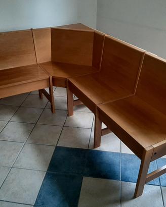 PANCA AD ANGOLO con TAVOLO