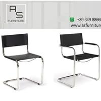 Sedia Marte Mart Stam pelle made in Italy slitta