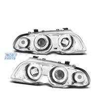 FARI BMW E46 98-01 ANGEL EYES FONDO CROMATO