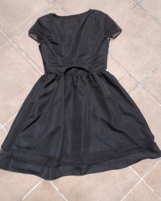 Abito nero ONLY schiena scoperta 100% poliestere 
