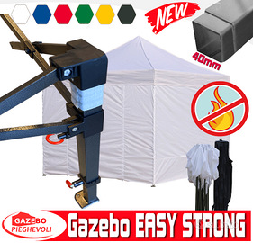 Gazebo 2x2 professionale pvc certificato bianco