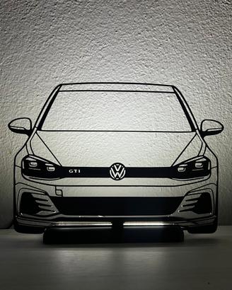 Silhouette lampada led Volkswagen golf