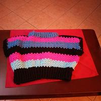 maglia misto lana lavorazione ad uncinetto multico