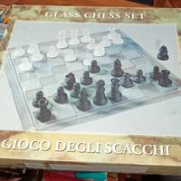 scacchiera in vetro vintage