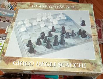scacchiera in vetro vintage
