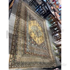 TAPPETO ORIENTALE IN LANA ROSONE CENTRALE FONDO GI