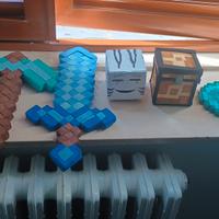 Set Oggetti Minecraft:Piccone, Spada, ghast, Cassa