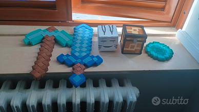Set Oggetti Minecraft:Piccone, Spada, ghast, Cassa