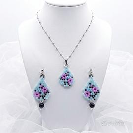 Collana Ciondolo Orecchini Vintage Etnico Asiatico