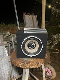 Subwoofer bass face con amplificatore auna