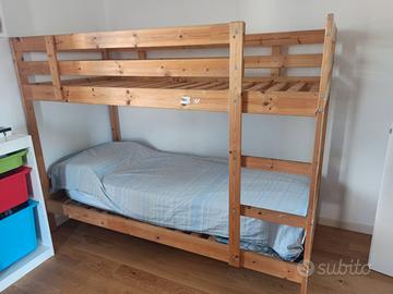 Letto a castello ikea in legno massello Mydal