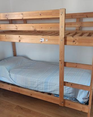Letto a castello ikea in legno massello Mydal