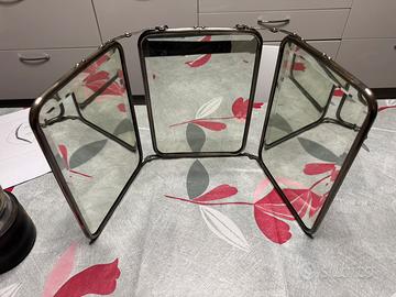 Specchio vintage da barbiere  richiudibile 3 lati