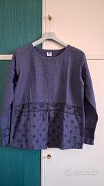 Maglia cotone viola donna