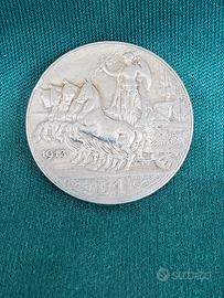 1 lira 1913 Vittorio Emanuele II quadriga veloce