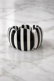 Bracciale bianco nero in stile Marion Godart