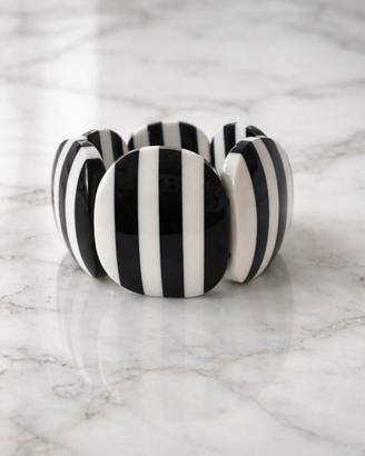 Bracciale bianco nero in stile Marion Godart