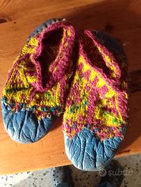 calzature tessuto pelle 