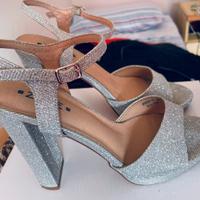 Sandalo gioello Glitterato Argento