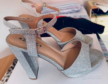 Sandalo gioello Glitterato Argento
