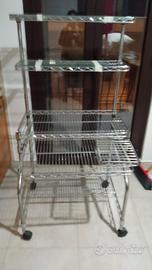 porta computer e stampante in acciaio come nuovo