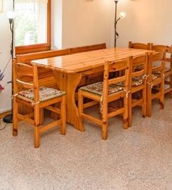 Tavolo abete con 6 sedie