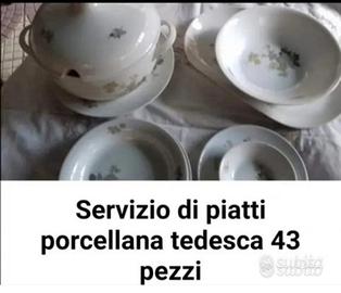 servizio di piatti porcellana tedesca 43 pezzi 