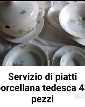 servizio di piatti porcellana tedesca 43 pezzi 