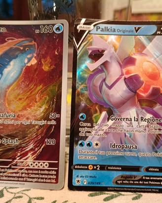 Lotto 2 carte Pokémon Dondozo e Palkia