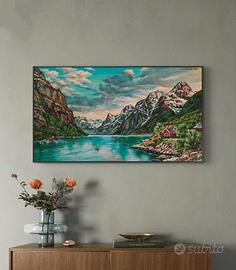 Quadro moderno con paesaggio di montagna