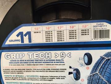 Catene da neve mai usate 11 mm misure da 15 a 19