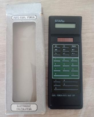 Calcolatrice Vintage STAR88 Dual Power con Scatola
