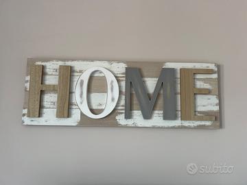 Targa decorativa in legno “Home”