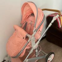 Trio passeggino rosa neonato