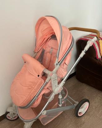 Trio passeggino rosa neonato