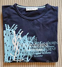 Yves Saint Laurent t-shirt uomo blu taglia XL