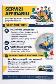 Pulizie , Spedizioni , Sgombri , Supporto Generale