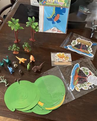 Set di decorazioni compleanno a tema Dinosauri