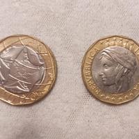 Moneta 1000 lire 1997 errore conio