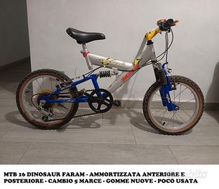 BICICLETTA PER BAMBINI MTB 16 DINOSAUR FARAM
