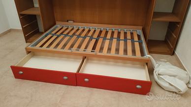 Letto 1P 1/2 con cassetti