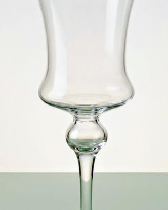 Elegante Calice Portacandela / Vaso in Vetro Trasp