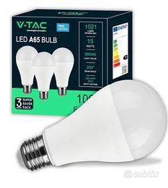3x Lampadine LED 15W ad Alta Luminosità 1521 Lumen