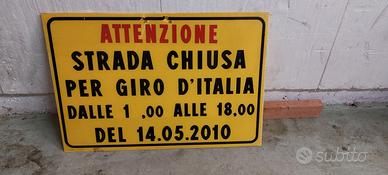 Cartello cimelio Giro d'Italia 2010