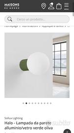 Halo - Lampada da parete verde oliva