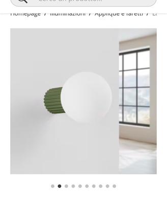 Lampada da parete verde oliva - Halo