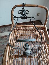 lampadario antico in ferro