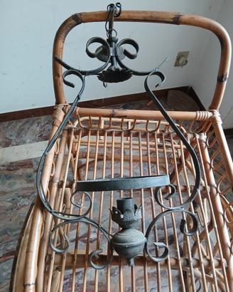 lampadario antico in ferro