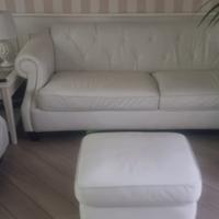 Divano Natuzzi pelle + poltrona e pouf