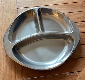 Piatto da portata Piazza Effepi a 3 scomparti inox